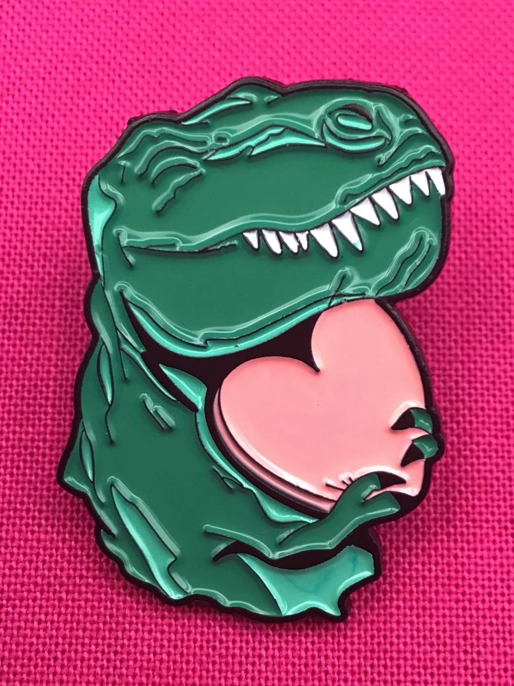 Dino Love Enamel Pin